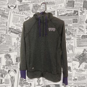 Women’s Colosseum TCU Half Zip Pullover Sweater, Size Medium